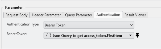 Set bearer token on authentication tab