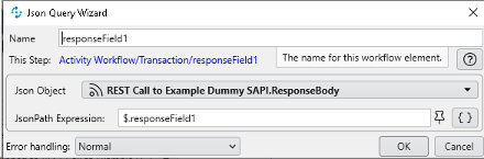 Set JSON response field name value