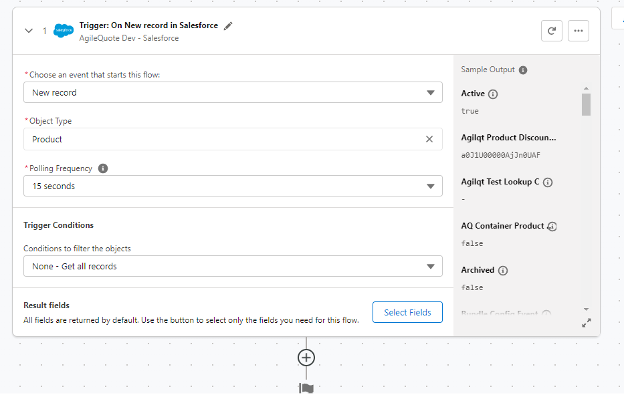 Finish Trigger config in MuleSoft Composer