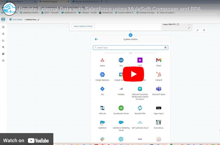 Update External Data with MuleSoft Composer for Salesforce and RPA