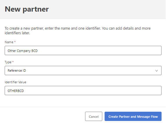 Add New Partner Screen - add details