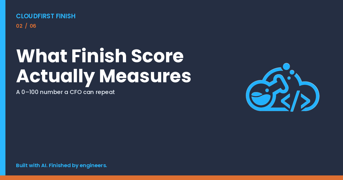 What Finish Score Actually Measures on AI-Generated Salesforce Code